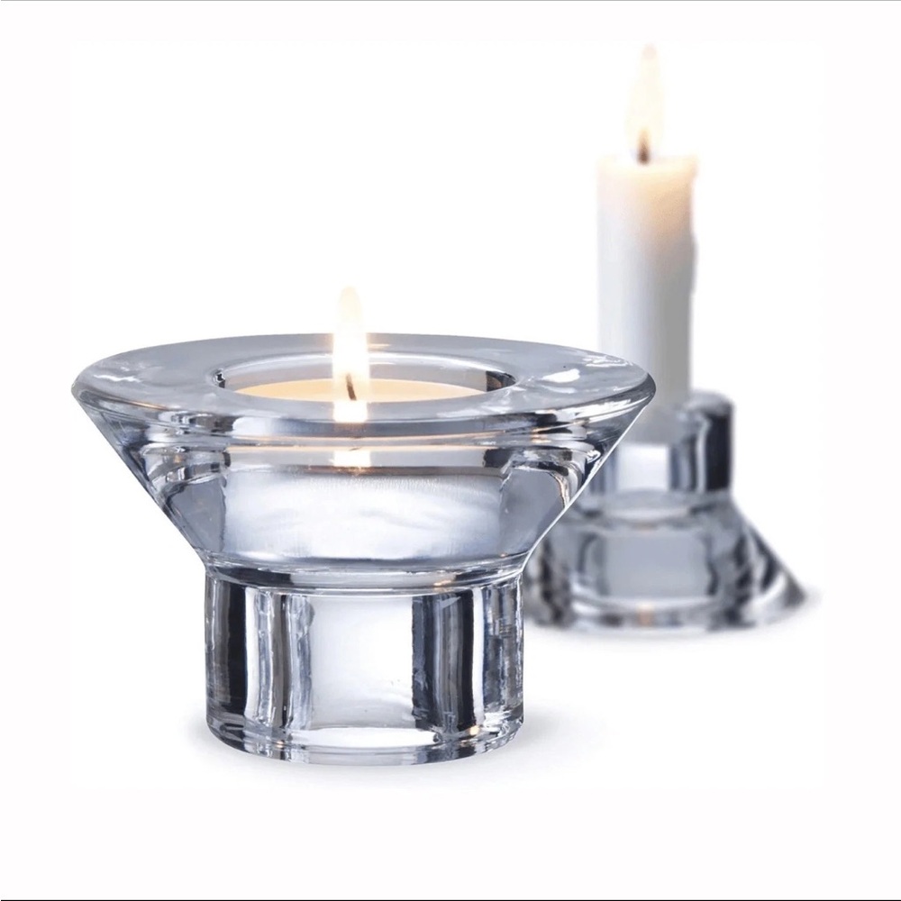 Vtg 90s IKEA K&M Hagberg Reversible Tealight Votive Taper Candle Holders (2)